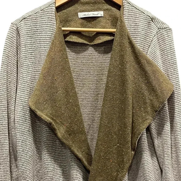 Michael Farrell Olive/Tan Cardigan Medium‎ - Picture 3 of 7